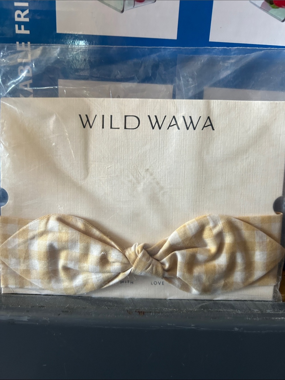 Wild Wawa Yellow Gingham Knot Headband